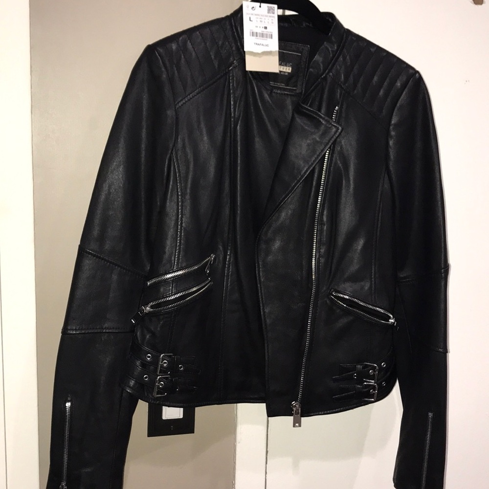 Zara faux leather jacket